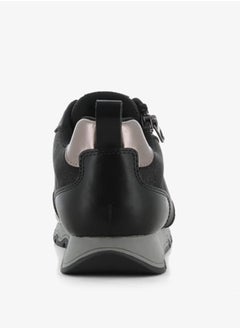 SJ Women's Panelled Shoes with Lace-Up Closure and Zip Detail  - Image 3