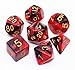 CREEBUY Red Mix Black DND Games Dice Set for Dungeons and Dragons DD RPG Role Playing Polyhedral Dice 7Die Set - Image 2