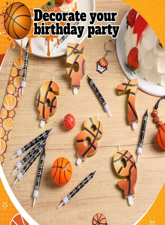 Photect 11 Pcs Basketball Birthday Candles Number 5-9 Candle Cake Topper Decor Basketball Themed Birthday Cake Decorations for Boys Girls Kids Party Supplies Decoration (Number 9) - Image 5