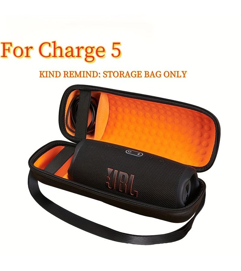 Durable Orange EVA Hard Carrying Travel Bag for JBL Charge 4 5 - Image 1