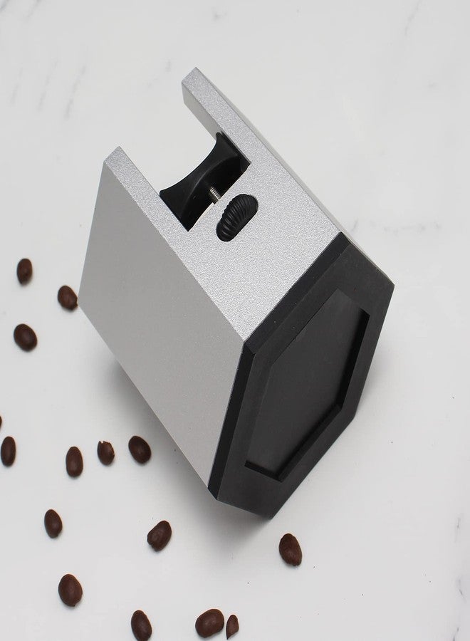 DIBTSA Espresso Tamping Station, Coffee Portafilter Holder, Aluminum Alloy Stand for Most 51mm, 53mm, 54mm, 58mm Coffee Portafilter (Hexagon,Silver) - Image 5