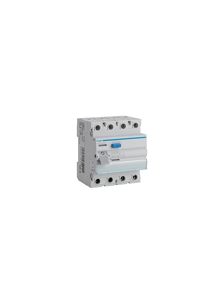 Hager - Hager Earth Leakage Circuit Breaker - 40A 4Pole 30MA (ELCB/RCCB) CDC441J - Image 1