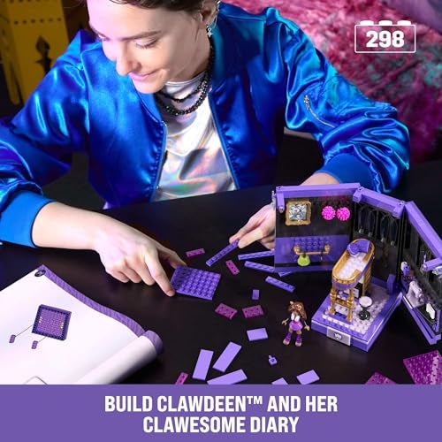 Mega Brands MEGA Monster High Action Figure Building Set Clawdeen's Boo-k Den with 299 Pieces, Book Nook for Collectors - Image 2