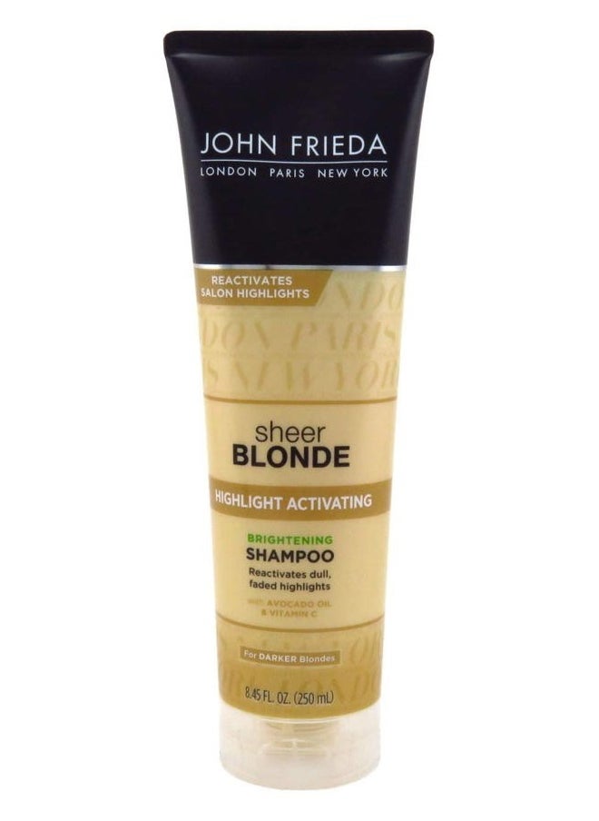 John Frieda - Sheer Blonde Highlight Activating Brightening Shampoo Darker Blondes, 8.45 oz - Image 1