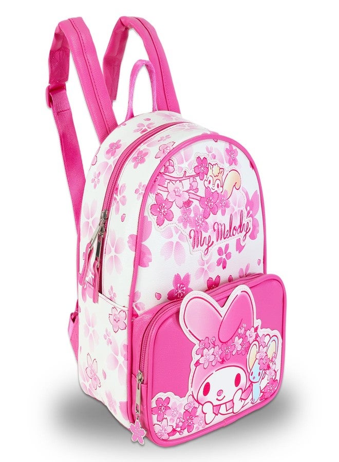 Sanrio My Melody 10" Mini Backpack Set - 10" Faux Leather Purse and Bookmark Bundle - Image 2