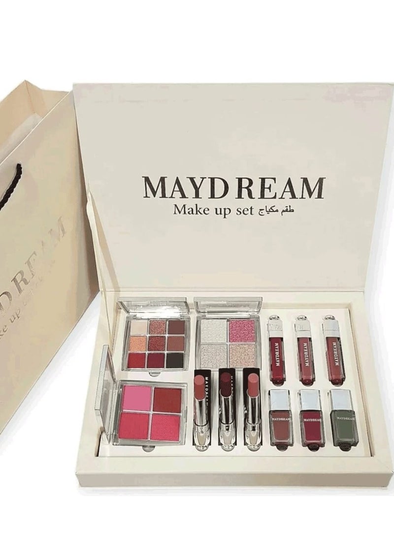 مي دريم طقم مكياج بوكس فاخر مكون من12 قطعة و26 لون مميز لإطلالة ساحرة ومتكاملة - Image 1