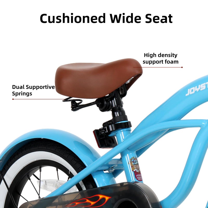 JOYSTAR 14 Inch Kids Bike with Training Wheels for Ages 3-5 Years Old Girls Boys Bikes Toddler Bike Beach Cruiser Kids Bicycle Blue - Image 4