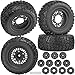 BRCatWPark 12mm14mm17mm Hex RC Truck Tires for Slash 2WD 44Arrm a SentonAxia1Rc 4wdRed catRC Short Course Truck Wheels and TiresBlack - Image 2