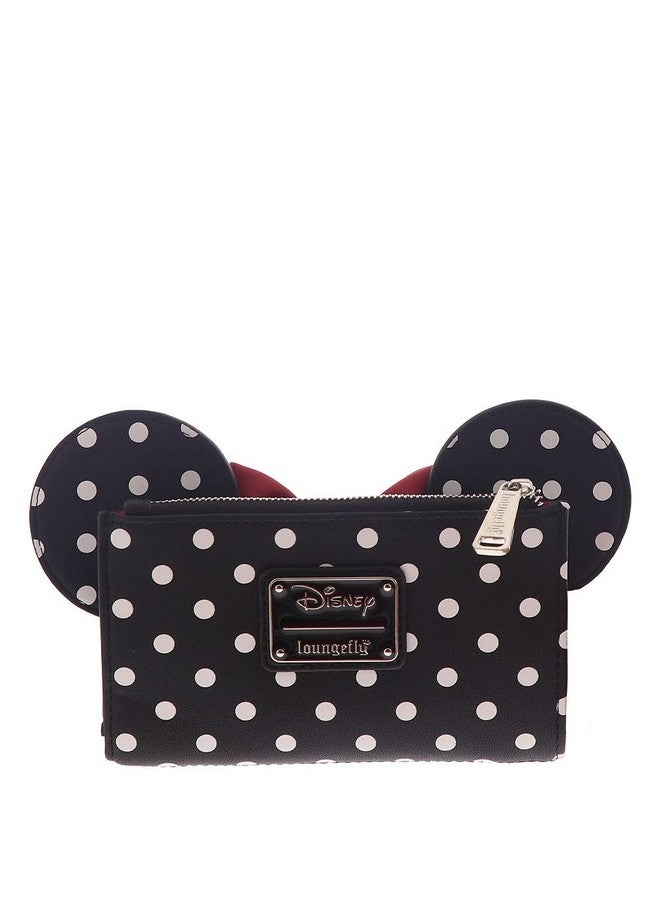 Loungefly X Disney Minnie Mouse Polka Dot Cosplay Flap Wallet (One Size Black White Red) - Image 2