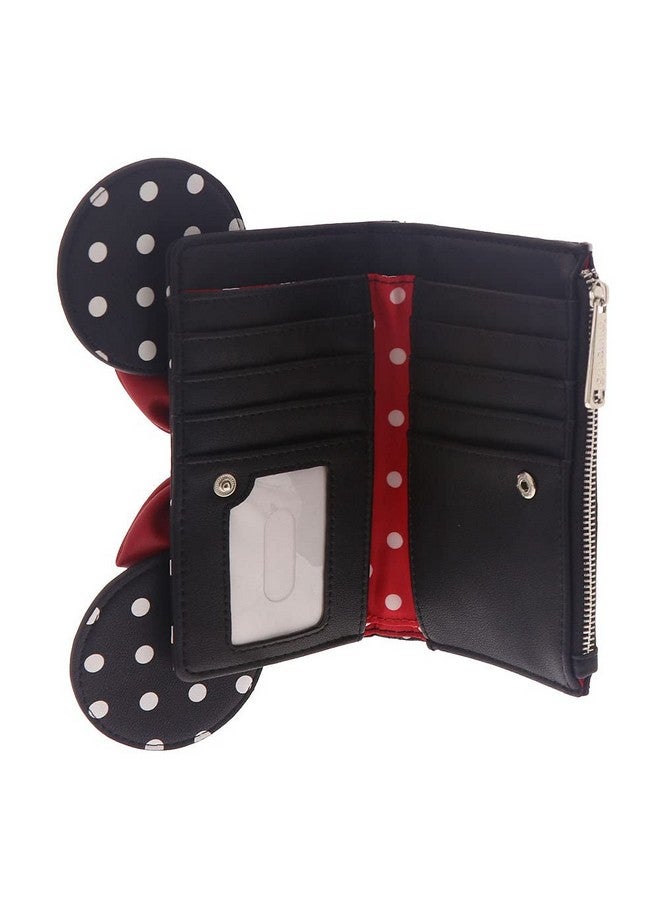 Loungefly X Disney Minnie Mouse Polka Dot Cosplay Flap Wallet (One Size Black White Red) - Image 3