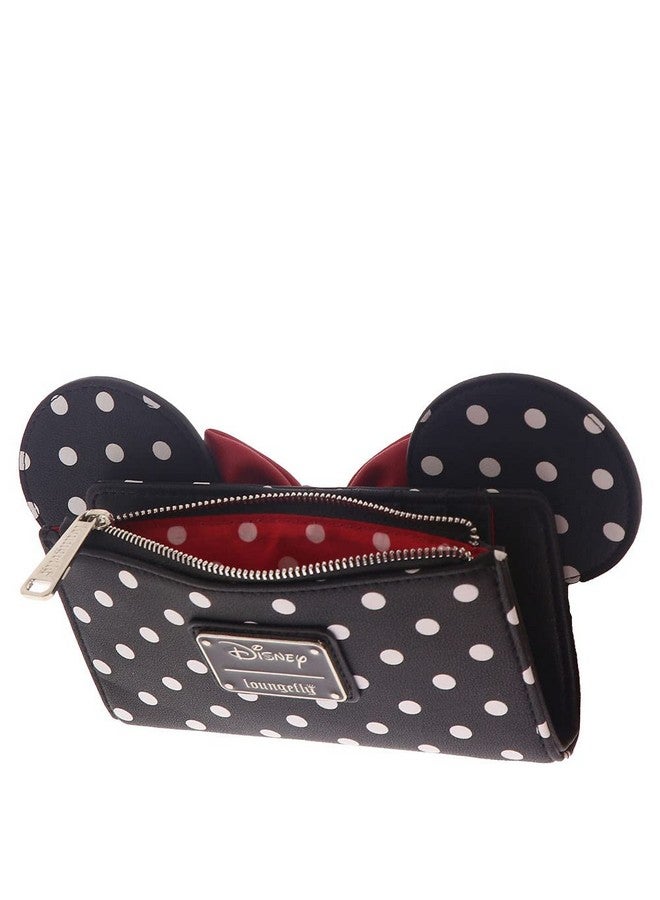 Loungefly X Disney Minnie Mouse Polka Dot Cosplay Flap Wallet (One Size Black White Red) - Image 4