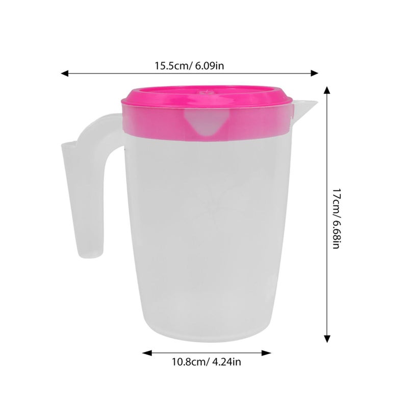 2 Quart Plastic Pitcher With Lid For Juice Cold Beverages Lightweight - Image 3