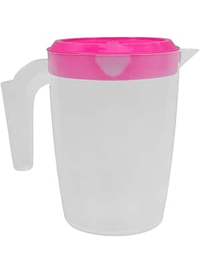 2 Quart Plastic Pitcher With Lid For Juice Cold Beverages Lightweight - Image 1