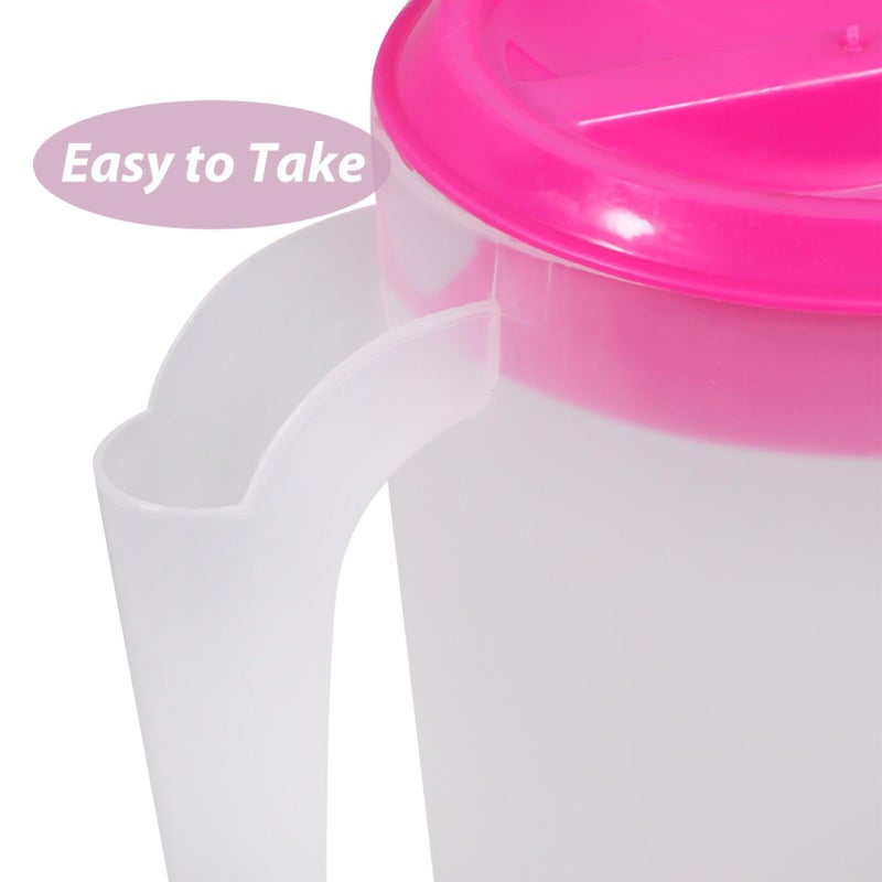 2 Quart Plastic Pitcher With Lid For Juice Cold Beverages Lightweight - Image 4