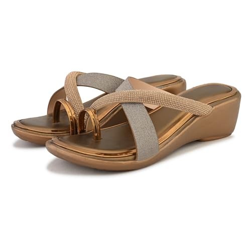 Centrino Women's Wedge Heel Sandals | Stylish Slip-On Sandals for Ladies | Soft Cushioned Footbed for Comfort | Elegant & Trendy Design | Lightweight and Durable Fashion Footwear 9410-8 - Image 3