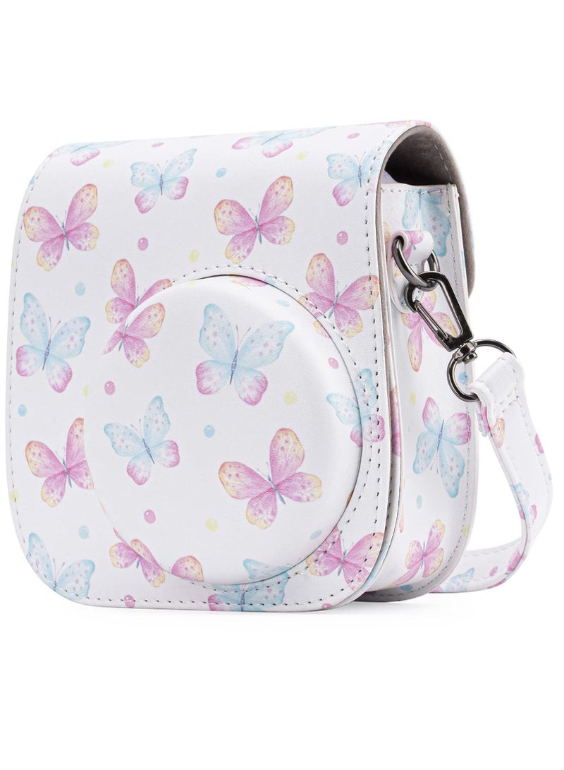 SYOSI Case for Fujifilm Instax Mini 11/9 / 8 Instant Film Cameras with Accessory Pocket and Detachable/Adjustable Shoulder Strap (Butterfly)  - Image 1