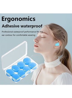 T NEWFUN Ear Plugs for Sleeping Swimming 8 Pair, Reusable Silicone Moldable Noise Cancelling Earplugs for Swimmers, Snoring, Concerts, Airplanes, Travel, Work, Studying  - Image 2