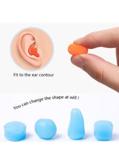 T NEWFUN Ear Plugs for Sleeping Swimming 8 Pair, Reusable Silicone Moldable Noise Cancelling Earplugs for Swimmers, Snoring, Concerts, Airplanes, Travel, Work, Studying  - Image 4