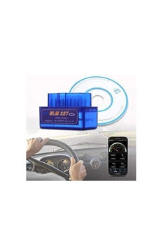 SHOWAY Super Mini Bluetooth Torque Car Auto Diagnostic Scan Tool Elm 327 - Android -Blue  - Image 2
