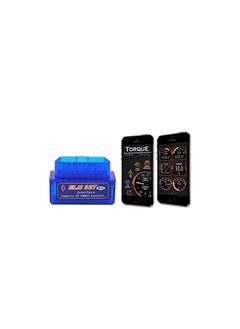 SHOWAY Super Mini Bluetooth Torque Car Auto Diagnostic Scan Tool Elm 327 - Android -Blue  - Image 3