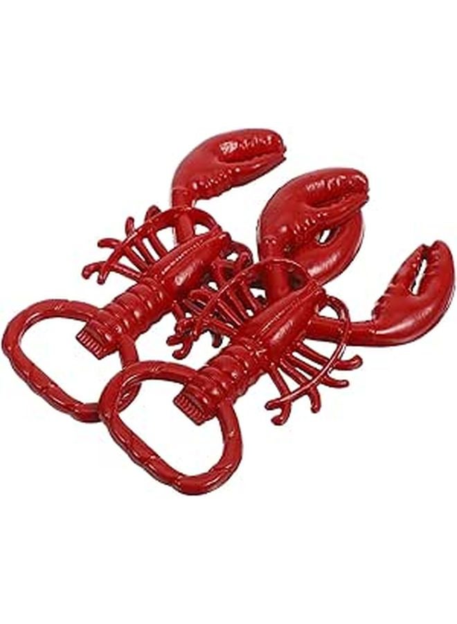 Zinc Alloy Lobster Shape Bottle Opener Set 2 Pack Manual Beer Can Opener For Home Kitchen Bar - Image 1