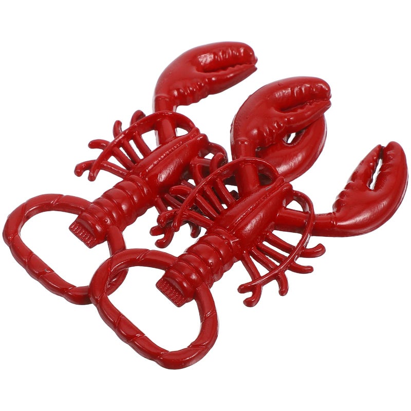 Zinc Alloy Lobster Shape Bottle Opener Set 2 Pack Manual Beer Can Opener For Home Kitchen Bar - Image 2