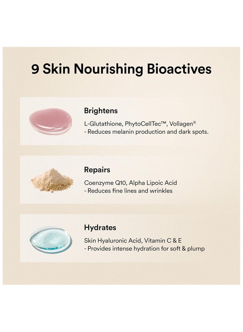 WELLBEING NUTRITION Skin Fuel Pro+|Glutathione,Vit C & E,Vollagen & PhytoCellTec|Reduces Pigmentation & Dark Spots|Skin Whitening|Anti-aging|Strawberry Flavour,28 Servings,Sachet,1 count - Image 3