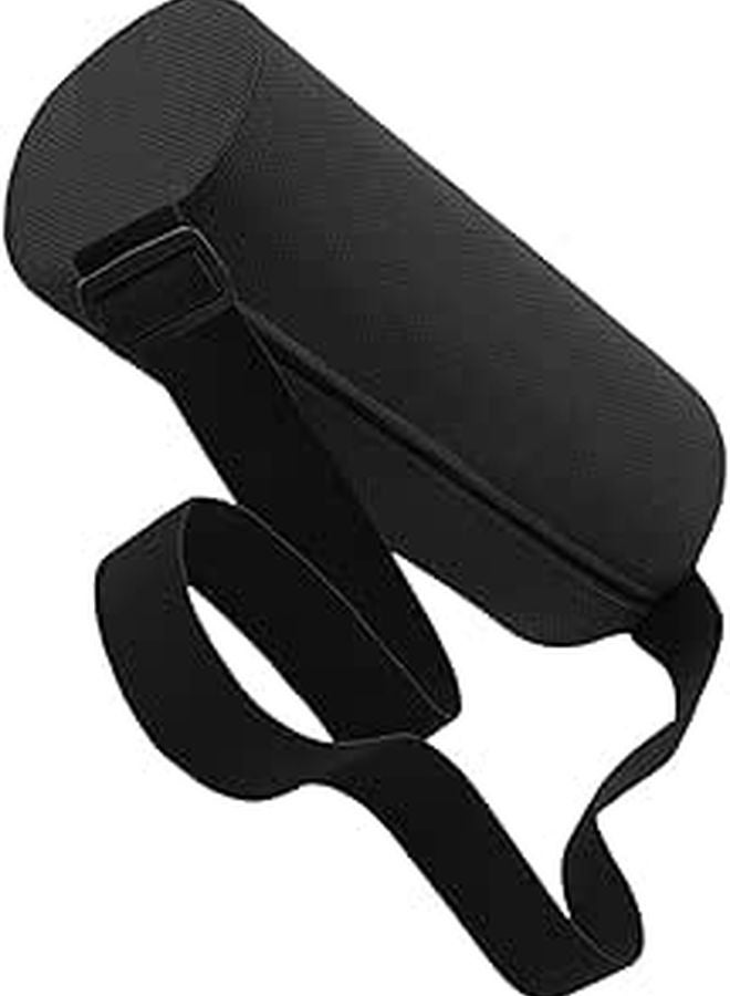 Black Memory Foam Lumbar Neck Pillow Adjustable Support for Car Office Home Use - Image 1