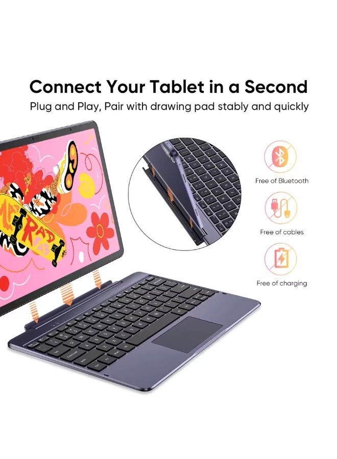 XPPen Smart Keyboard 0 to 175 Degrees Flexible Angle for Magic Drawing Pad Quick Connection No Bluetooth Free of Charging - Image 3