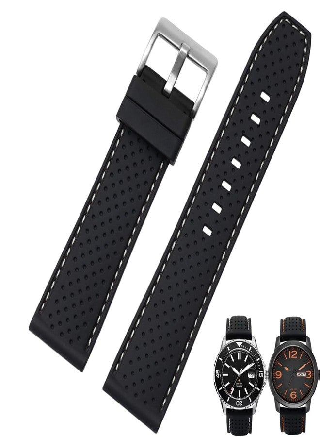 Danxancy Soft Silicone Breathable Watch Bands for Men&Women,Adjustable Quick Release Rubber Waterproof Watch Straps-Compatible with Regular & Smart Watch Bands 20/22mm - Image 1