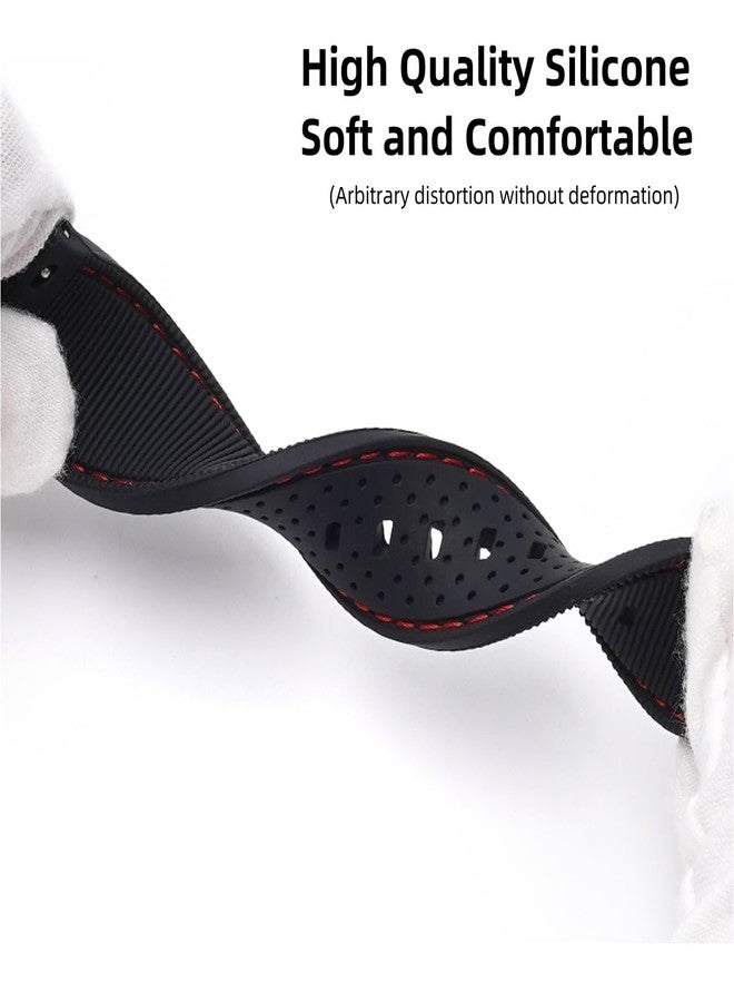 Danxancy Soft Silicone Breathable Watch Bands for Men&Women,Adjustable Quick Release Rubber Waterproof Watch Straps-Compatible with Regular & Smart Watch Bands 20/22mm - Image 3