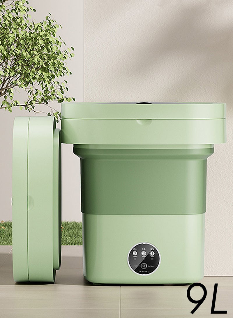 Bolivia's Portable washing machine,Mini Washer,9 L upgraded large capacity foldable Washer.Deep cleaning of underwear, baby clothes and other small clothes.Suitable for apartments, dormitories, hotels (Green) - Image 1