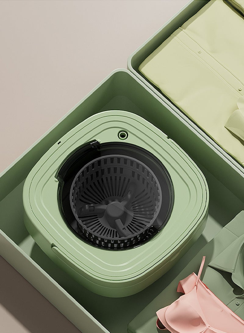 Bolivia's Portable washing machine,Mini Washer,9 L upgraded large capacity foldable Washer.Deep cleaning of underwear, baby clothes and other small clothes.Suitable for apartments, dormitories, hotels (Green) - Image 5
