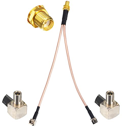YOTENKO 4G LTE Antenna Coaxial Cable Splitter SMA Female to Dual TS9 Connector Adapter Pigtail Cable 6 inch 15cm for 4G LTE Mobile Hotspot MiFi Router Cellular Broadband USB Modem Dongle - Image 1