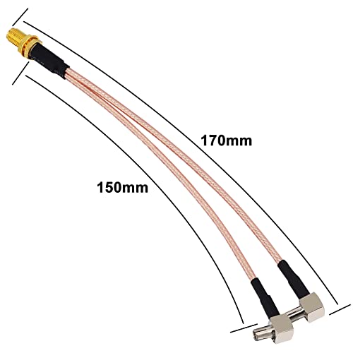 YOTENKO 4G LTE Antenna Coaxial Cable Splitter SMA Female to Dual TS9 Connector Adapter Pigtail Cable 6 inch 15cm for 4G LTE Mobile Hotspot MiFi Router Cellular Broadband USB Modem Dongle - Image 5