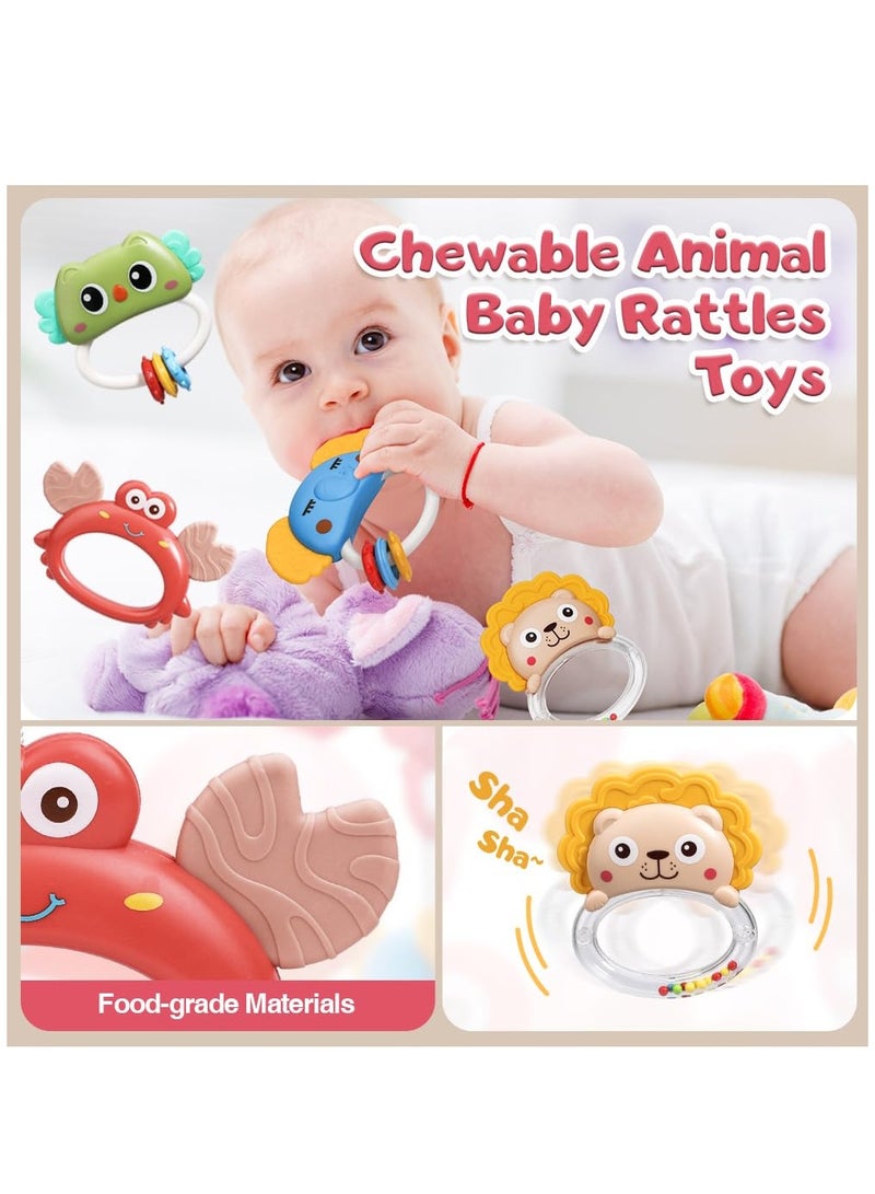 Excefore هاتف محمول سرير الطفل مع الموسيقى والأضواء، تحكم عن بعد بتدوير 360° موبايل موسيقي للسرير مع 400 لحن مهدئ، ضوء ليلي اسقاطي ولعبة جراش قابلة للمضغ - Image 5