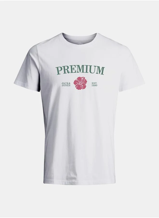 JACK & JONES Premium Printed Crew Neck T-Shirt