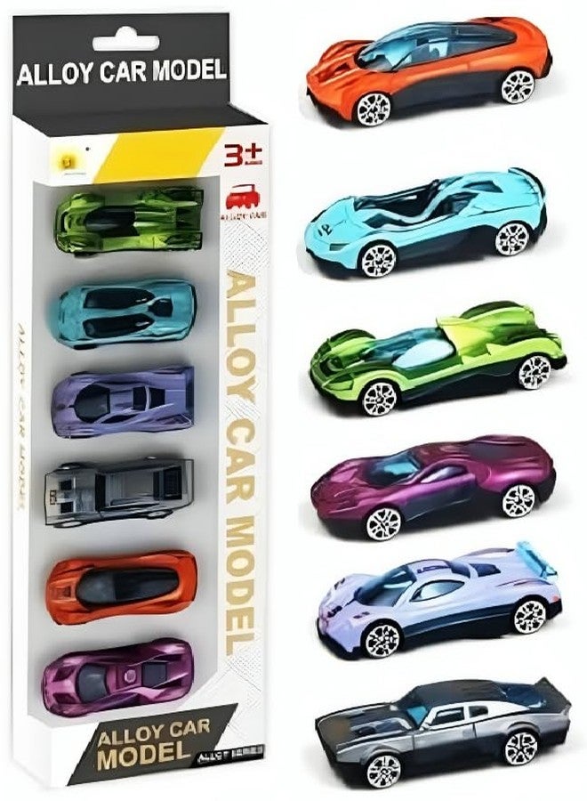 Galaxy Hi-Tech Model Alloy Vehicle Model Metal Cars 6 Pcs Vehicles, Car Play Set for Toddlers,Boys Die-Cast Car Set, Birthday Decorations Gift Movie Vehicle Racing for Kids - Image 1