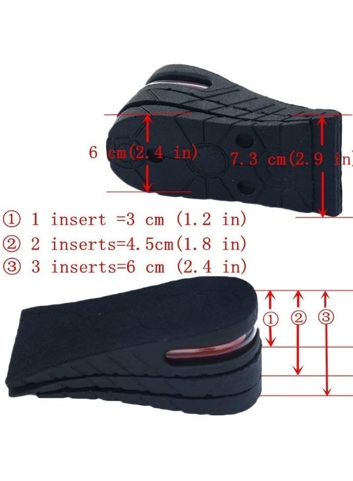 Shoes Increase Insole, Heel Height Lift, Air Cushion Pad Half Insert, 2 Removable Layer, Supportive Comfort, Breathable, invisible Adjustable Insoles for Men Women, 3.5-5cm - Image 2