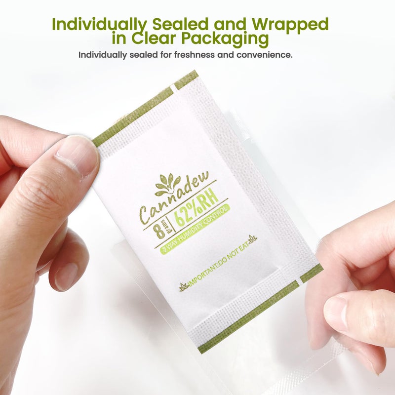 CANNADEW 62% RH, 8g (15 Pack) Cannadew Humidity Packs Two-Way Humidity Control Pack - Moisture Absorbers & Hydration Packets for Curing and Storage - Image 5
