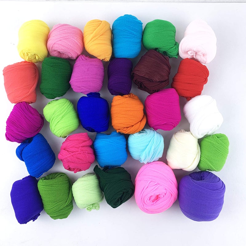 Worlds 20PC Nylon Stockings Flower for DIY Flower Making Mix