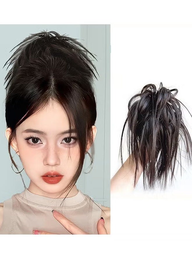 Happy D Hair Piece Claw Clip Hair Bun Hair Toppers for Women Claw Clip Pony Tail Hair Extensions Tousled Updo Wavy Curly Chignon Hair Buns Hair Scrunchie with Clip - Image 2