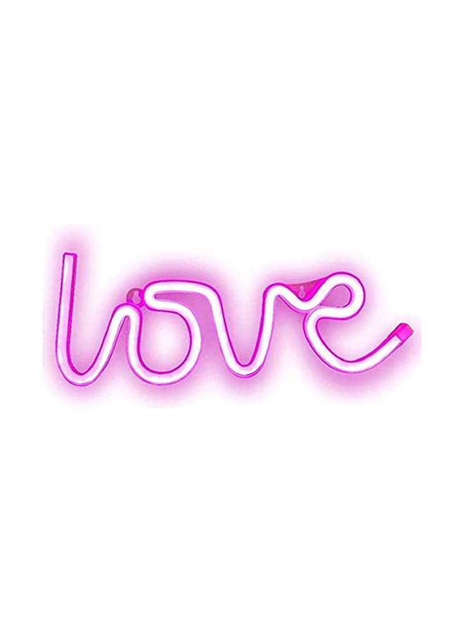 Love Decorative Wall Night Light Pink 34.5x13.5cm - Image 2
