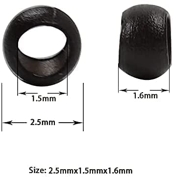 blushia BLUSHIA 500 PCS Nano Rings Beads For Remy Hair Extensions Black Silicone Lined Copper Micro Beads Imported Pre Bonded Nano Tip Hair Extension - Image 3