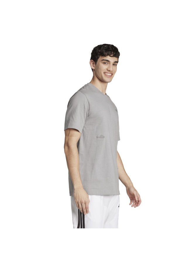 adidas M L SLIDES TEE Grey Training T-SHIRTS for Men - XS
