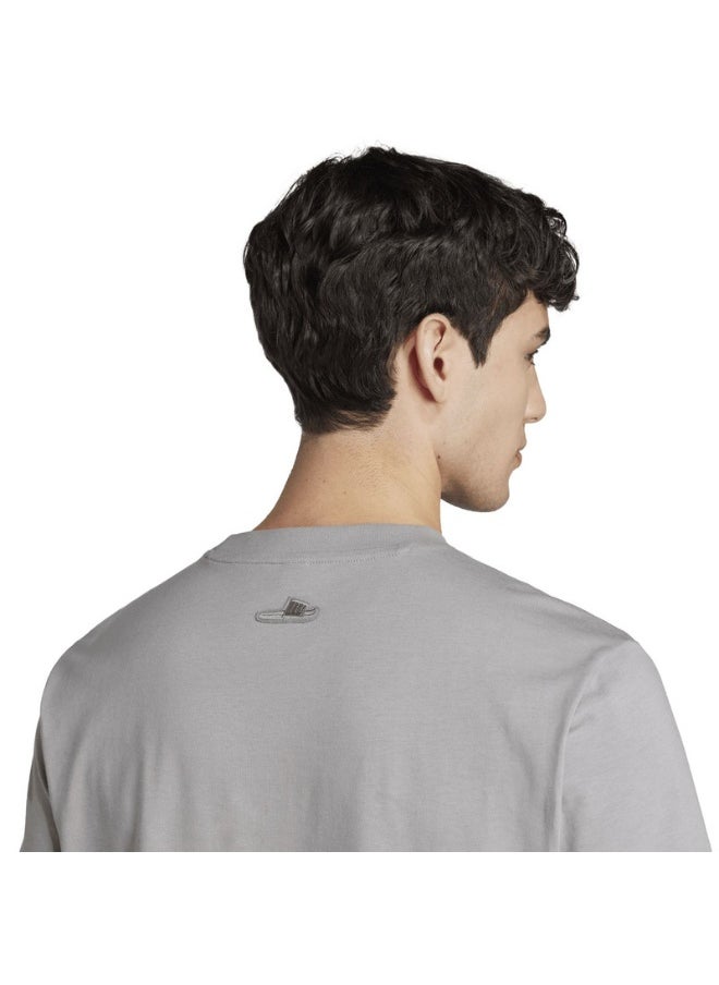 adidas M L SLIDES TEE Grey Training T-SHIRTS for Men - XS