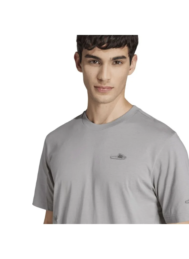 اديداس adidas M L SLIDES TEE Grey Training T-SHIRTS for Men - XS