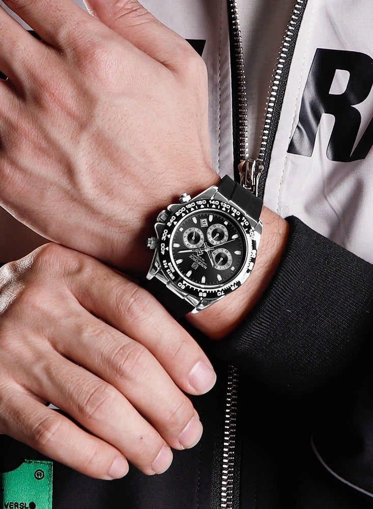 نافيفورس ساعة NAVIFORCE NF8054 للرجال فاخرة من الكوارتز، مصنوعة من السيليكون، رياضية، متعددة الوظائف، مقاومة للماء، مضيئة، مع مؤقت، والتاريخ - Image 5