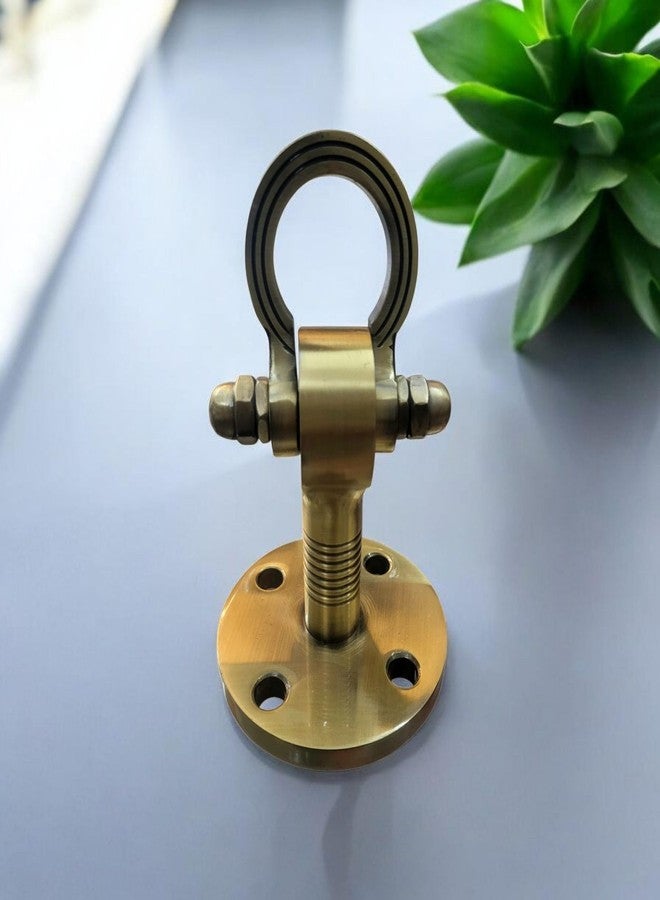 Proniks خطاف سقف نحاسي شديد التحمل من برونيكس للأرجوحة، ارتفاع 6 بوصات، حلقة 2 بوصة، لوحة قاعدة بأربعة ثقوب (عبوة من قطعة واحدة) - Image 4