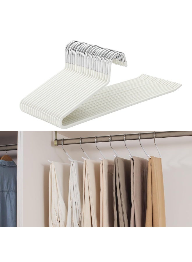 Pants Hangers, 50 Packs Open Ended Pants Jean Hangers, Non-Slip Space Saving Clothes Hanger with Rubber Coating, Durable Metal Pant Hangers for Heavy Pants, Jeans, Trousers, Scarf - Image 1